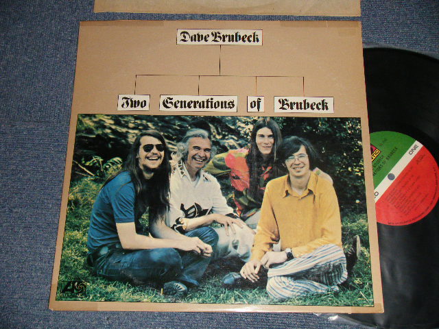 DAVE BRUBECK - TWO GENERATIONS OF BRUBECK (Ex++/Ex++ A-1,B-1:VG++TAPE) / 1973 US AMERICA ORIGINAL Used LP 