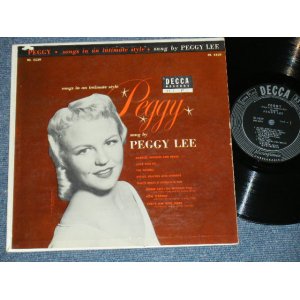 画像: PEGGY LEE - SONGS IN AN INTIMATE STYLE  / 1953 US ORIGINAL 10"LP  