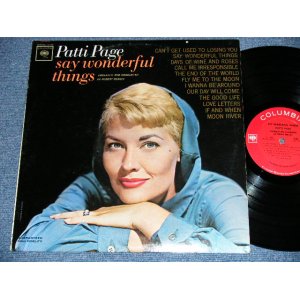 画像: PATTI PAGE - SAY WONDERFUL THINGS (Ex+/Ex+++) /1963 US AMERICA  ORIGINAL"2 EYES with GURANTEED HUGH FIDELITY Label" MONO Used  LP 