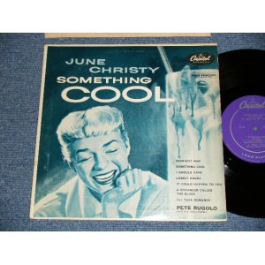 画像: JUNE CHRISTY - SOMETHING COOL ( 10" inch : PURPLE Label :  Ex+/Ex++)/ 1954 US AMERICA ORIGINAL "1st Press 'CLOSED EYES' Cvr" MONO Used 10" LP 