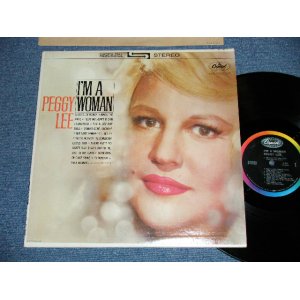 画像: PEGGY LEE - I'M A WOMAN  ( Ex++/Ex++ ) / 1963 US ORIGINAL "BLACK With RAINBOW 'CAPITOL' Logo on TOP Label"  STEREO Used LP 