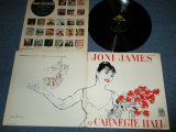 画像: JONI JAMES - AT CARNEGIE HALL ( Ex+++/Ex+++ Looks: Ex++ )  / 1959 US AMERICA ORIGINAL 1st Press "Black Label"  MONO Used LP