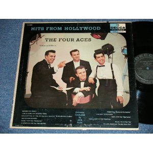 画像: THE FOUR ACES - HITS FROM HOLLYWOOD ( Ex/VG+++ Looks:VG+ )  / 1958  US AMERICA ORIGINAL 1st Press "All BLACK with SILVER PREINT Label"  MONO Used LP