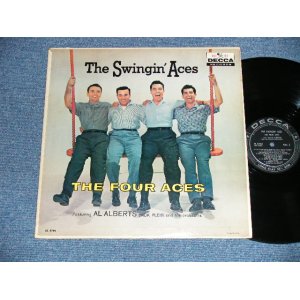 画像: THE FOUR ACES - The SWINGIN' ACES ( Ex++/Ex++ Looks:Ex+++ )  / 1958  US AMERICA ORIGINAL 1st Press "All BLACK with SILVER PREINT Label"  MONO Used LP