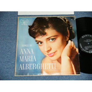 画像: ANNA MARIA ALBERGHETTI - SONGS BY ( Ex /Ex- ) / 1955 US AMERICA ORIGINAL "BLACK withSILVER Print Label"  MONO Used  LP