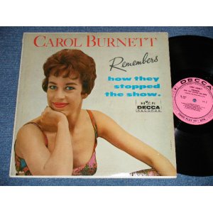 画像: CAROL BURNETT - REMEMBERS : HOW THEY STOPPED THE SHOW  : 1st DEBUT Album ( Ex/Ex+++ ) / 1960  US AMERICA ORIGINAL "PINK Label PROMO" MONO  Used LP 