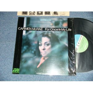 画像: CARMEN McRAE -  FOR ONCE IN MY LIFE ( Ex+++/Ex+++ )  /  1967 US AMERICA ORIGINAL "GREEN and BLUE Label" STEREO Used LP 