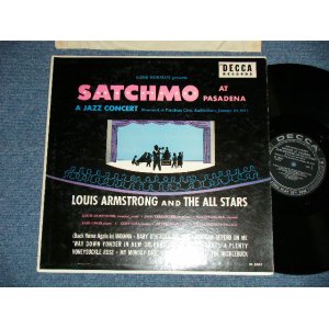 画像: LOUIS ARMSTRONG and The ALL STARS - SATCHMO AT PASADENA  ( Ex++/Ex++ Looks:Ex+++ )  / 1954 US AMERICA 1st Press "BLACK with SILVER Print Label" MONO Used LP  