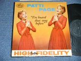 画像: PATTI PAGE   - I'VE HEARD THAT SONG BEFORE ( Ex+++, Ex+/MINT- )  / 1957 US AMERICA ORIGINAL"2nd Press BLACK Label"  MONO Used LP 