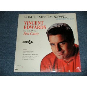 画像: VINCENT EDWARDS (Star of the TV Show BEN CASEY)  - SOMETIMES I'M HAPPY... (SEALED) / 1962 US AMERICA ORIGINAL "BRAND EW SEALED"   LP 