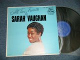 画像: SARAH VAUGHAN -  ALL TIME FAVORITES BY SARAH VAUGHAN  (Ex+++/Ex+++)  / 1963 US AMERICA ORIGINAL MONO Used  LP