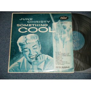 画像: JUNE CHRISTY - SOMETHING COOL (Ex++/Ex+++ A-4,B-6:Ex ) / 1955 US AMERICA ORIGINAL "1st Press 'CLOSED EYES' Cvr" 1st Press "TURQUOICE Label" MONO Used LP 