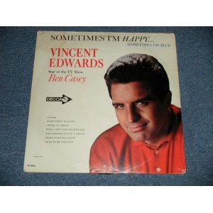 画像: VINCENT EDWARDS - SOMETIMES I'M HAPPY...SOMETIMES I'M BLUE  ( SEALED ) / 1962 US AMERICA ORIGINAL MONO "BRAND NEW SEALED" LP