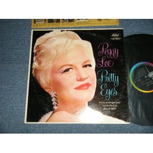 画像: PEGGY LEE - PRETTY EYES ( Ex+/MINT- EDSP, SEAM EDSP) / 1960 US AMERICA ORIGINAL 1st Press "BLACK With RAINBOW 'CAPITOL' Logo on LEFT SIDE  Label"  Mono Used LP 