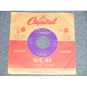 画像: The FOUR KNIGHTS - A) I GET SO LONELY  B) I COULDN'T STAY AWAY FROM YOU (Ex+/Ex+)/ 1953 US AMERICA ORIGINAL Used 7" 45rpm Single 