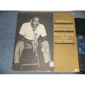 画像: BUCK CLAYTON with BUDDY TATE - BACK & BUDDY BLOW THE BLUES (Ex/Ex++ Looks:MINT-) / US AMERICA 2ndPress "DARK BLUE with SILVER PRINT 'TRIDENT' Logo AT RIGHT SIDE Label" MONO Used LP 