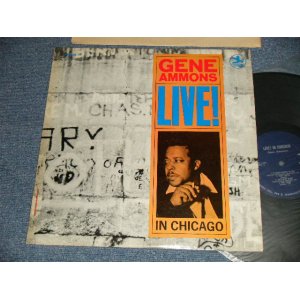 画像: GENE AMMONS - LIVE! IN CHICAGO (Ex++/Ex+++ Looks:MINT- STMPOBC) / 1967 Version  US AMERICA REISSUE "DARK BLUE with TRIDENT Logo On RIGHT SIDE Label"Used LP 