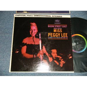 画像: PEGGY LEE -BASIN STREET EAST ( Ex+++/MINT-) / 1961 US AMERICA ORIGINAL 1st Press "BLACK With RAINBOW 'CAPITOL' Logo on LEFT SIDE  Label"  STEREO Used LP 