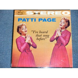 画像: PATTI PAGE   - I'VE HEARD THAT SONG BEFORE / 1959 US ORIGINAL STEREO LP