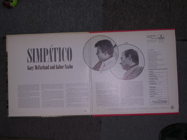 画像: GARY McFARLAND & GABOR SZABO - SIMPATICO / 1968 US ORIGINAL MONO LP