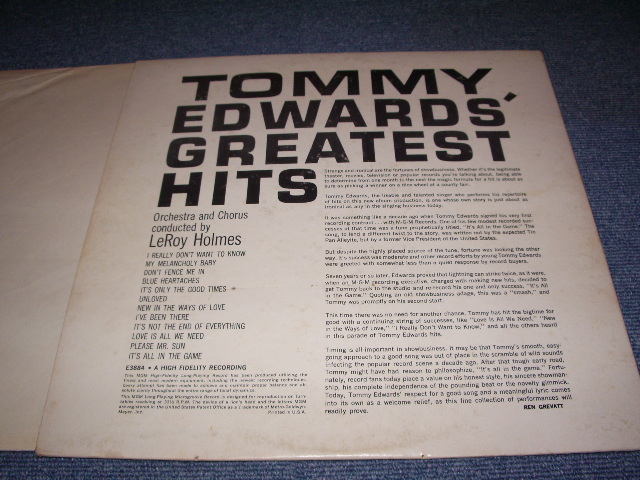 画像: TOMMY EDWARDS - GREATEST HITS / 1961 US ORIGINAL MONO LP  