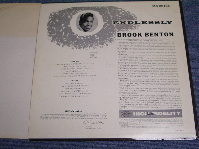 画像: BROOK BENTON - ENDLESSY / 1959 US ORIGINAL MONO LP  