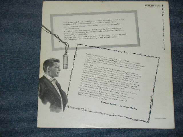 画像: GORDON MacRAE - ROMANTIC BALLADS BY  / 1955  US ORIGINAL Mono LP