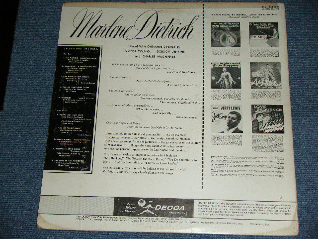 画像: MARLENE DIETRICH - MARLENE DIETRICH / 1957 US ORIGINAL 1st PRESS BLACK With SILVER Print Label MONO Used LP