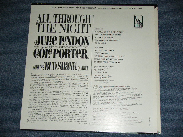 画像: JULIE LONDON - ALL THROUGH THE NIGHT( Ex++/Ex+++ ) / 1965 US ORIGINAL 2nd Press Late 60's Label STEREO Used LP 