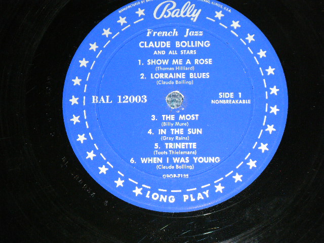 画像: CLAUDE BOLLING - FRENCH JAZZ ( DIXIE LAND STYLE FRENCH JAZZ )  / 1956 US AMERICA ORIGINAL Used LP  