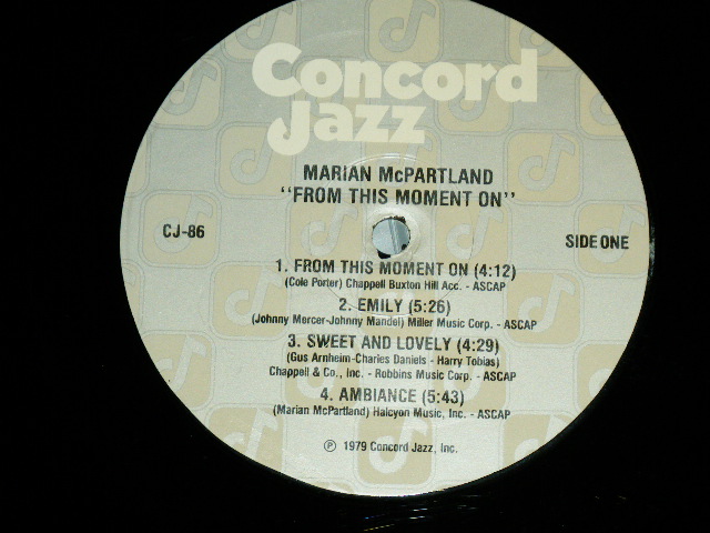 画像: MARIAN McPARTLAND - FROM THIS MOMENT ON  / 1979 US AMERICA ORIGINAL Used LP  