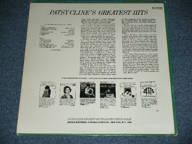 画像: PATSY CLINE - GREATEST HITS   ( Ex/Ex++) / 1967 US AMERICA ORIGINAL STEREO  Used LP  