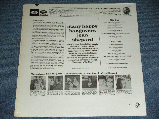 画像: JEAN SHEPARD - MANY HAPPY HANGOVERS  ( MINT-/MINT- ) / 1966 US AMERICA ORIGINAL STEREO  Used LP  