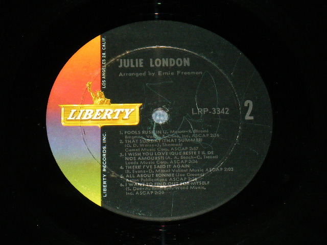 画像: JULIE LONDON - YOU DON'T HAVE TO BE A BABY  TO CRY  ( Ex+++/Ex++ ) /1964 US AMERICA ORIGINAL MONO  Used LP