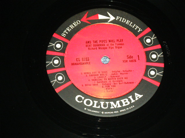 画像: BERT BUHRMAN - AND THE PIPES WILL PLAY /  1959 US AMERICA ORIGINAL  "6 EYE'S " Label STEREO  Used LP