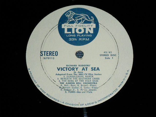 画像: The AARON BELL ORCHESTRA - VICTORY AT SEA ( Ex/Ex+++ ) / 1959 US AMERICA  ORIGINAL  STEREO Used  LP 