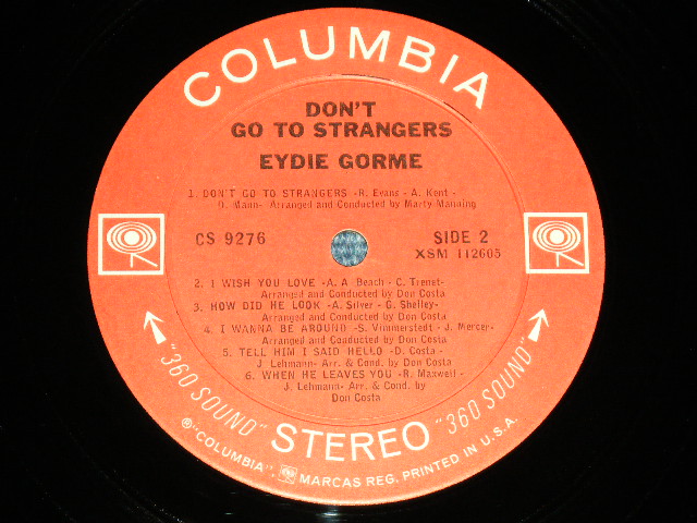 画像: EYDIE GORME -  DON'T GO TO STRANGERS ( Ex++/Ex++,Ex+++ A-6:Ex Scratche  )  / 1966 US AMERICA ORIGINAL "360 SOUND" Label STEREO Used LP