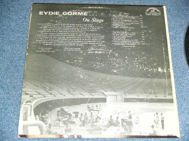 画像: EYDIE GORME - ON STAGE ( Ex++/Ex+ ) / 1959 US AMERICA  ORIGINAL  MONO  LP