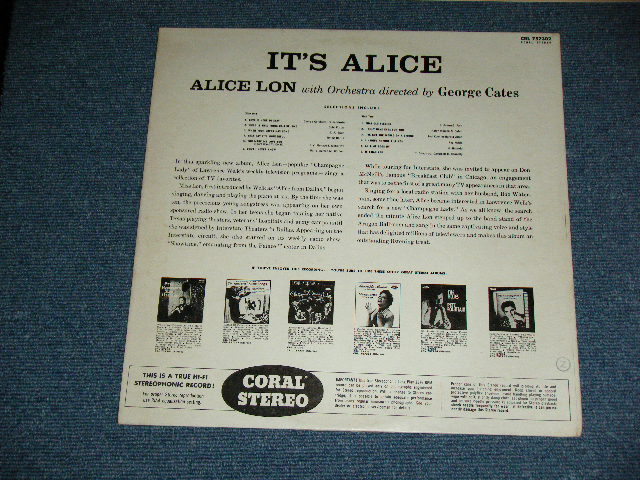 画像: ALICE LON - IT'S ALICE ( Ex+++/Ex+++ Looks: MINT-) / 1950's US AMERICA ORIGINAL STEREO Used LP  