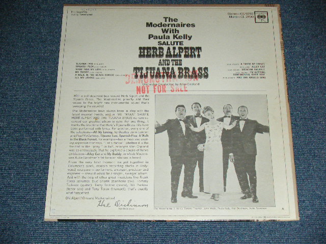 画像: The MODERBAIRES with PAULA KELLY - "MODS" SALUTE HERB ALPERT and The TIJUNA BRASS ( Ex+++/Ex++ ) / 1966 US AMERICA ORIGINAL STEREO  Used LP