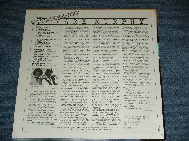 画像: MARK MURPHY  with RICHIE COLE & Others   - SATISFACTION GUARANTEED   / 1980 US AMERICA ORIGINAL Used  LP  