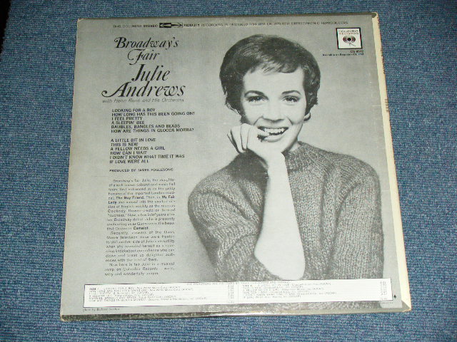 画像: JULIE ANDREWS - BROADWAY'S FAIR ( Ex/Ex+)  / 1962 US AMERICA ORIGINAL 1st Press '6 EYES Label' STEREO LP 