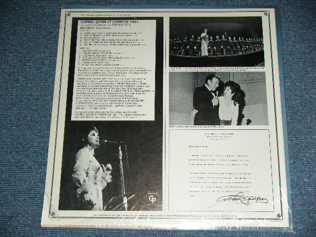 画像: CARMEL QUINN - AT CARNEGIE HALL ( MINT-,Ex++/Ex+++ )  / 19?? US ORIGINAL STEREO  Used LP 