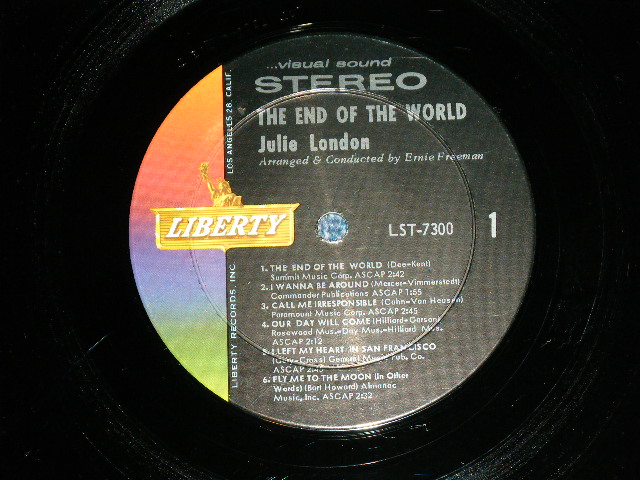 画像: JULIE LONDON - THE END OF THE WORLD ( Ex+++,Ex++/MINT- B-6:Ex++  ) /1963 US AMERICA ORIGINAL STEREO Used LP 