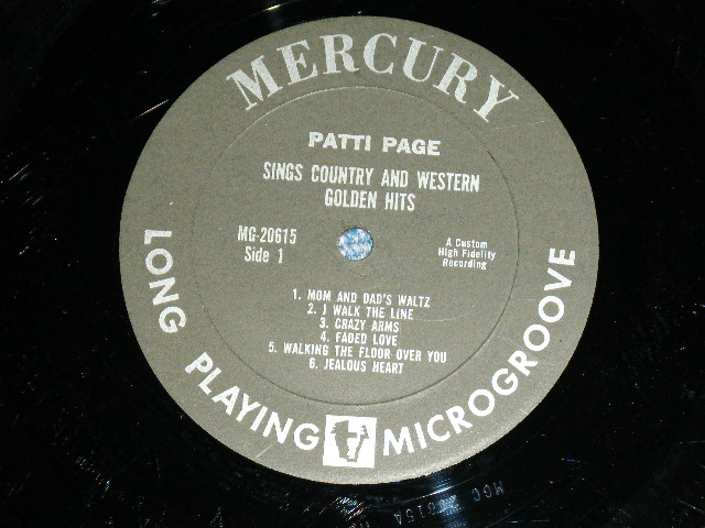 画像: PATTI PAGE - SINGS COUNTRY AND WESTERN GOLDEN HITS ( Ex+/VG+++ Looks:VG++- )  /1961 US ORIGINAL MONO Used LP