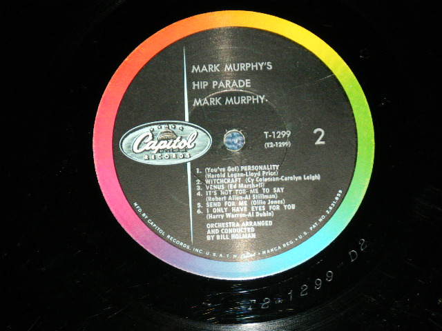 画像: MARK MURPHY - MARK MURPHY'S HIT PAEADE   ( Ex-/Ex Looks: VG+++ ) / 1960 US AMERICA ORIGINAL "BLACK with RAINBOW CAITOL Logo on Left Side  LABEL"  MONO  Used LP