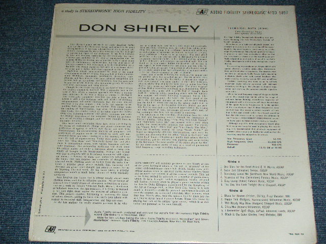 画像: DON SHIRLEY   - DON SHIRLEY  ( Ex+++/Ex+++) /1959 ORIGINAL "DARK BLUE  LABEL" STEREO Used LP