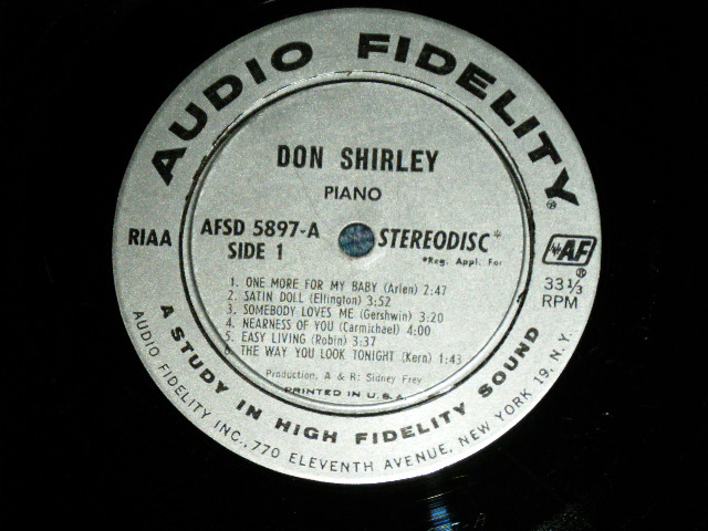 画像: DON SHIRLEY   - DON SHIRLEY  ( Ex++/Ex++) /1959 ORIGINAL "SILVER LABEL" STEREO Used LP