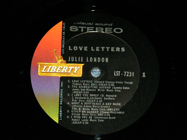 画像: JULIE LONDON - LOVE LETTERS(Ex++,eX+/mint-) /1962 US AMERICA ORIGINAL STEREO Used LP