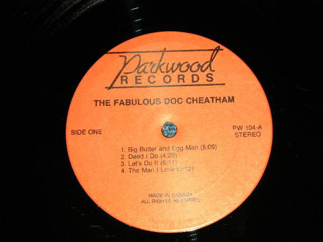 画像: DOC CHEATHAM (  80's SWING  ) - THE FABULOUS DOC CHEATHAM  ( MINT-/MINT-) / 1984 US ORIGINAL  Used LP  